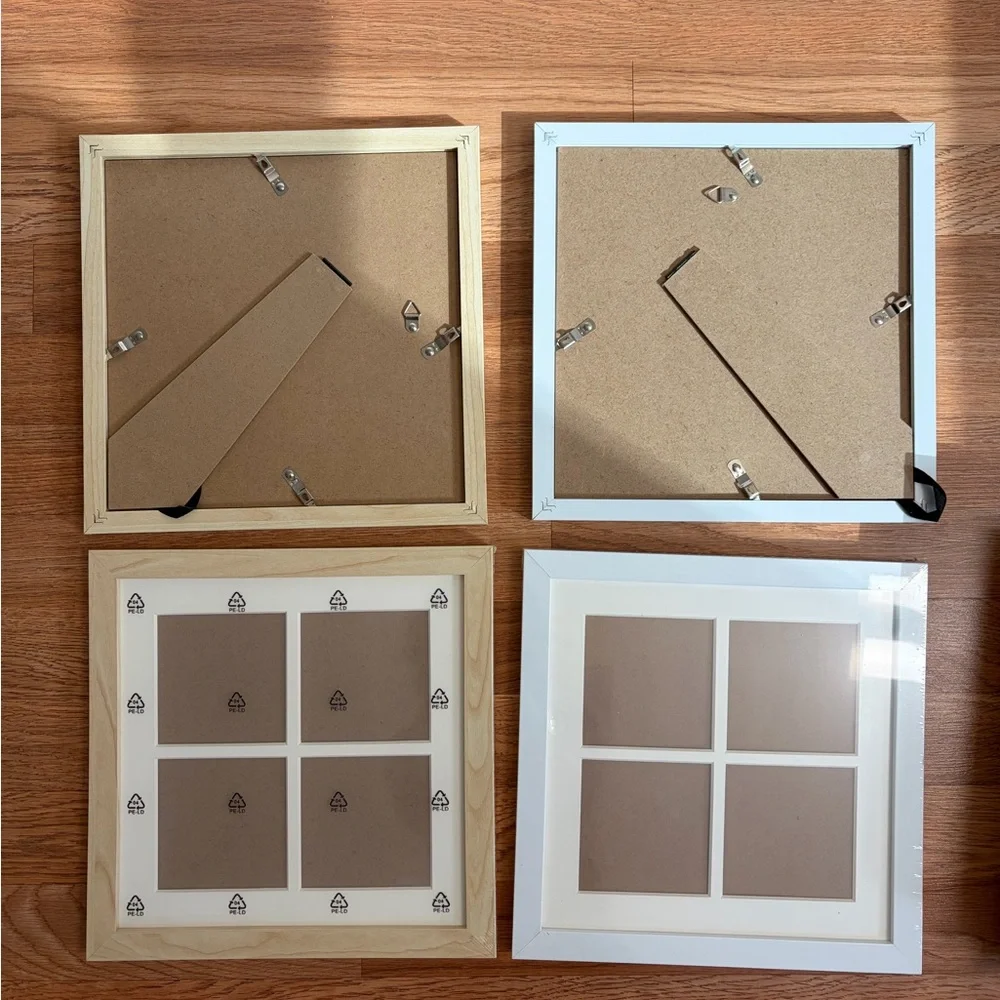 Oil Pastel 4 grid Frame Set for oil painting Natural / White color, Set of 8 NWT